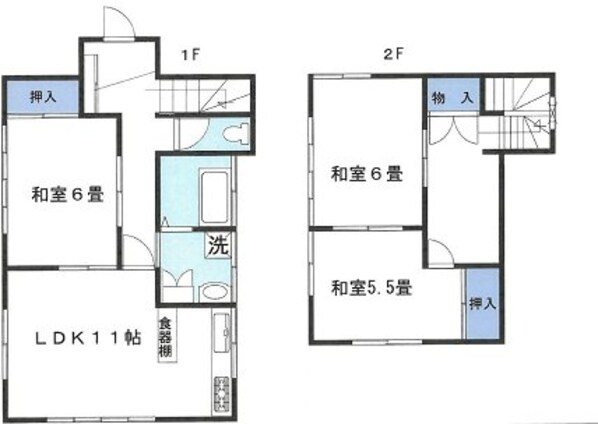 山一貸家の物件間取画像